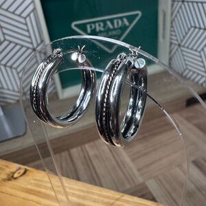 Silver Hoop Earrings